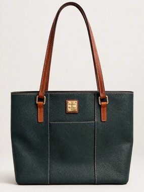 Dooney & Bourke Lexington Shopper Medium Tote Bag Ivy Green Pebble Grain Leather